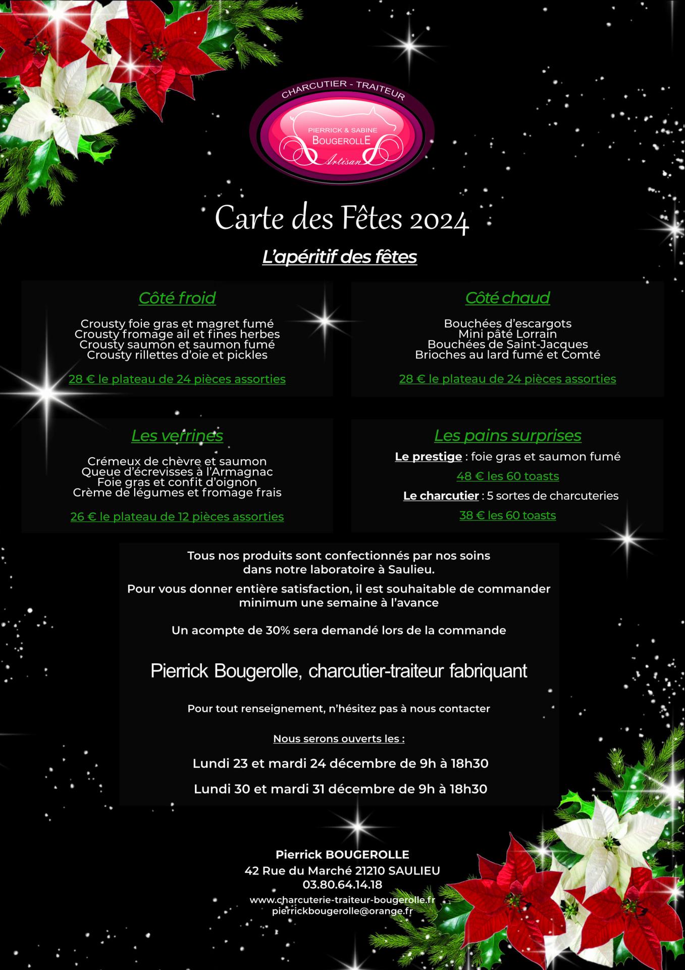 Carte des fetes 2024 recto